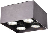 OPBOUW LED SPOT 4 LICHTS VIERKANT DUBO BRONS  ART NR: 24014253/