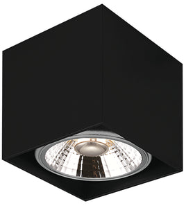 OPBOUW LED SPOT VIERKANT 1 LICHTS '' LOX ''  ZWART ART NR: 24014306/