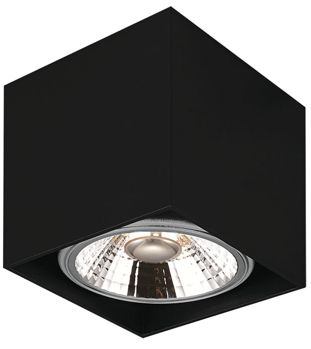 OPBOUW LED SPOT VIERKANT 1 LICHTS '' LOX ''  ZWART ART NR: 24014306/