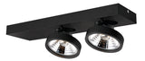 'LEON ''  2 LICHTS SPOT DE LUXE MAT/ZWART  ART NR: 24014326/