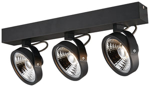HULSE 3 LICHTS BALK DE LUXE MAT/ZWART  ART NR: 24014347/