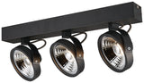HULSE 3 LICHTS BALK DE LUXE MAT/ZWART  ART NR: 24014347/