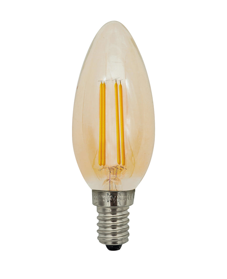E14-LED  DIMBARE  RETRO LAMP 3.6 WATT  GOUD  ART NR: 18202752
