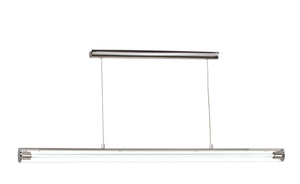 MODERNE PENDELLAMP "" LUXAR "" 1 LICHTS LED BUIS  CHROOM + HELDER GLAS  ART NR: 23300725/
