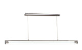 MODERNE PENDELLAMP "" LUXAR "" 1 LICHTS LED BUIS  CHROOM + HELDER GLAS  ART NR: 23300725/