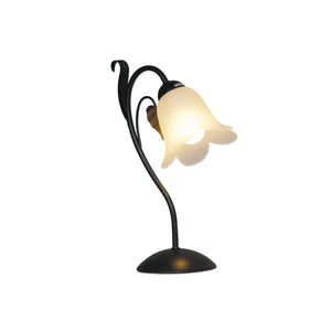 TAFELLAMP 1-LICHTS  "' OSPOR ''ZWART/WIT GLAS  ART NR: 23403303/