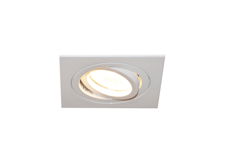 INBOUW SPOT ""LINOX""  VIERKANT"" 90MM  WIT  ART NR: 23407085/