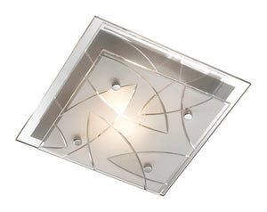 PLAFONIERE  1-LICHTS  VIERKANT "' SARI  240 ''  CHROOM  ART NR: 23408161/