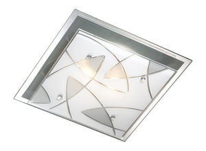 PLAFONIERE  1-LICHTS  VIERKANT "' SARI  335 ''  CHROOM  ART NR: 23408162/