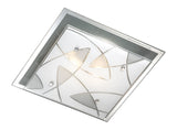 PLAFONIERE  1-LICHTS  VIERKANT "' SARI  335 ''  CHROOM  ART NR: 23408162/
