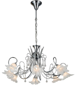 HANGLAMP 8-LICHTS  "' TOBOR ''  CHROOM  ART NR: 23416105/