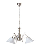 HANGLAMP 3-LICHTS  "'AMOR '' CHROOM/GRIJS  ART NR: 23423011/
