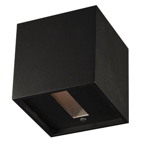 WANDSPOT ""LEMO"" 1 LICHTS LED    MAT/ZWART  ART NR: 23425038/