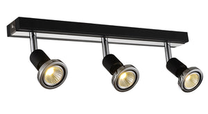""" COBUS '''" SPOT LED 3 LICHTS ZWART/BRONS  ART NR 23427008/