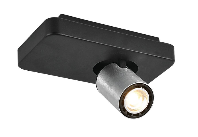 BYSIT WANDSPOT DE LUXE ZWART/ZWART/ALU  ART NR: 23427121/