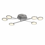 "" LIGHT ""  LED RONDE PLAFOND 6 LICHTS SPOT  ALU/WIT          ART NR BR93058613/