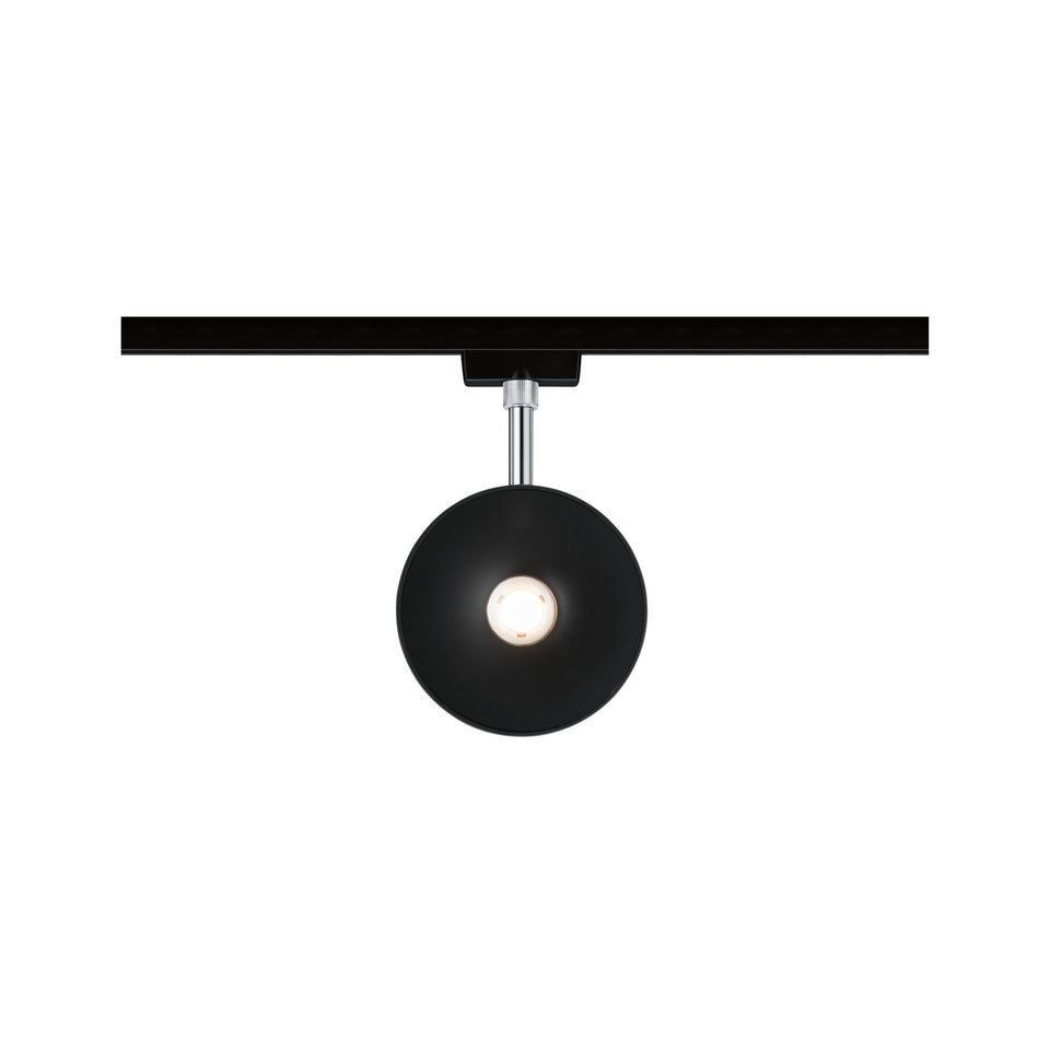 L-VORMIGE  STARTERSET 1 FASE TRACK/RAIL  "" SFEER ""  5 LICHTS MAT/ZWART/CHROOM  ART NR: LATH P96938%