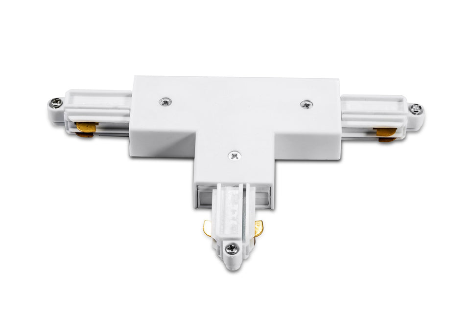 1F TRACK LINEAR 3 POOLS RAIL T STUK VERBINDING    WIT ART NR: STR 0115W