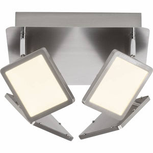 "" HOME ""  LED VIERKANT 4 LICHTS SPOT  ALU/WIT           ART NR BR93383513/