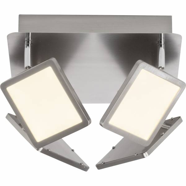 "" HOME ""  LED VIERKANT 4 LICHTS SPOT  ALU/WIT           ART NR BR93383513/