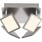 "" HOME ""  LED VIERKANT 4 LICHTS SPOT  ALU/WIT           ART NR BR93383513/